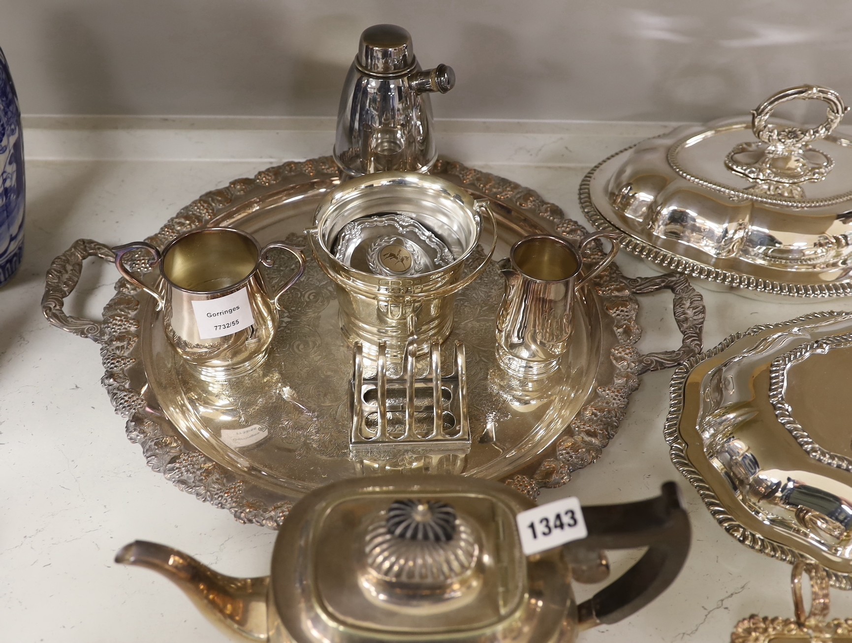 A large quantity of plated wares